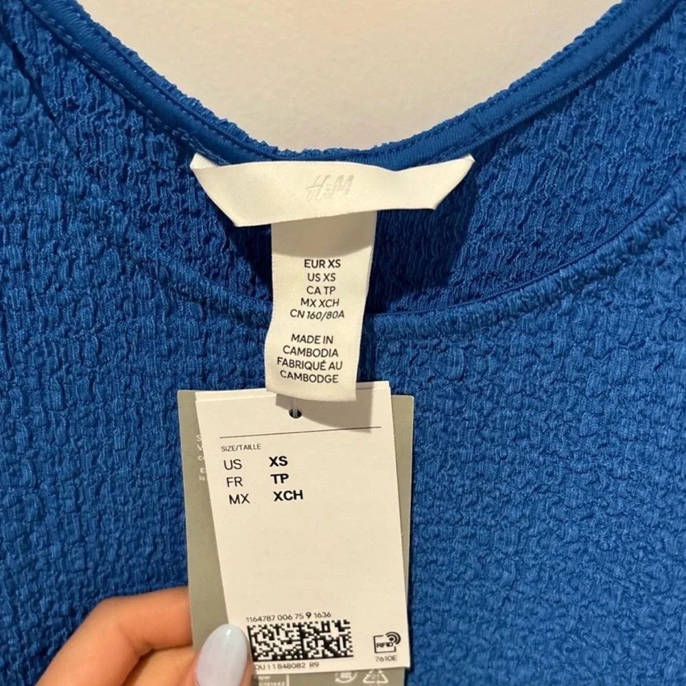 NWT H&M Blue Slip Dress - Picture 2 of 2